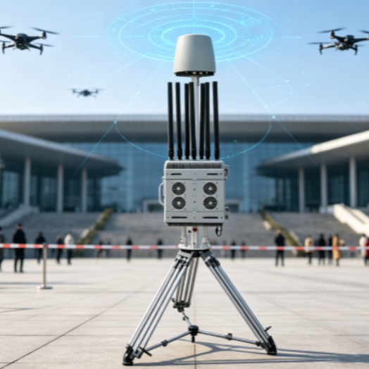 10 8 12 16 Channel 400-1100MHz Fixed Anti Drone Detection Jammer 5km Range