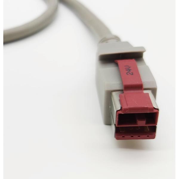 24V питающийся USB кабель 24V к 1X8P принтер кабель серый 12V