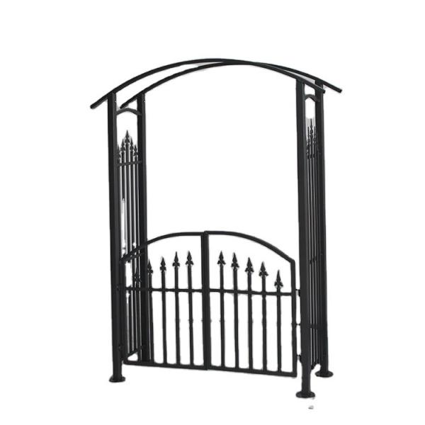 Customizable Metal Arch for Garden and Patio Gazebo in Black Color Not Coated Cover