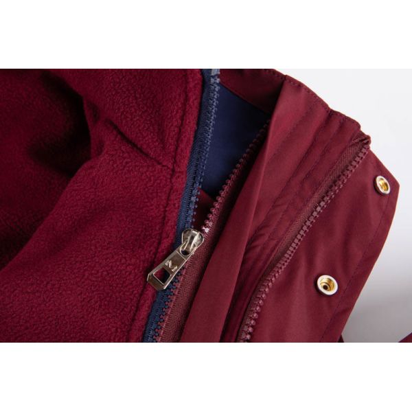Kids' Reflective Waterproof Outdoor Jacket with 3-in-1 Design for School Commutes