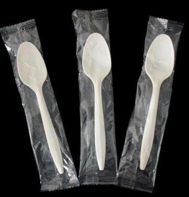 Plastic Cutlery Spoon Biodegradable and Disposable Packed in OPP Bag for Convenience
