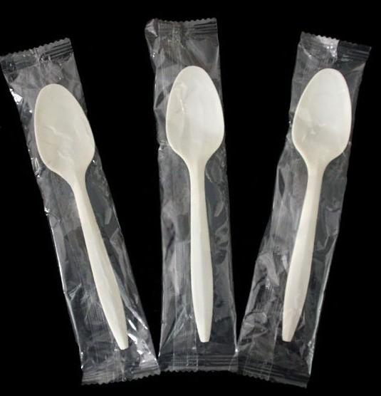 1 Piece Separately Wrapped Disposable Spork in Kraft Paper Box Customized for You
