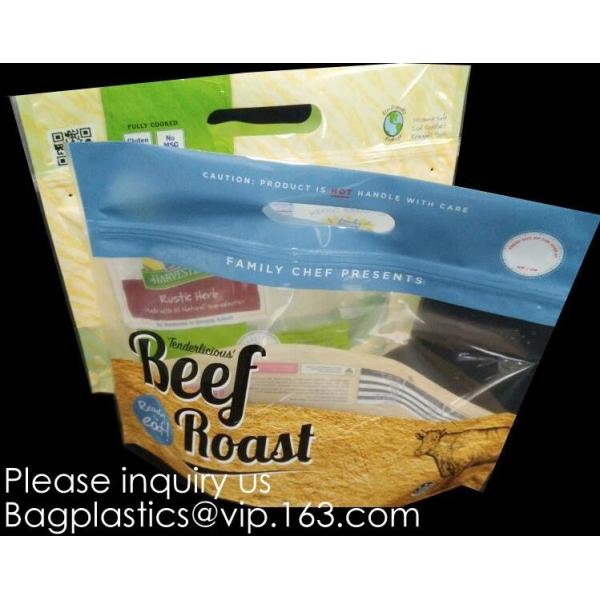 Flat Bottom Clear Plastic Zipper Pouch For Snack Packing Food Bags For Rice Packaging, Reusable Stand Up Food Bags, Poly