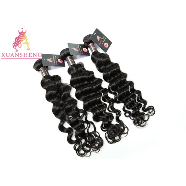 10A Grade Unprocessed Virgin Loose Wave Extensions No Tangle Natural Color