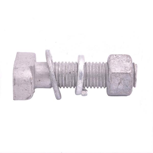 Grade 8.8 M16 SAE GRADE 5 1/2 Inch full threaded  T Head Bolt Zinc Plated