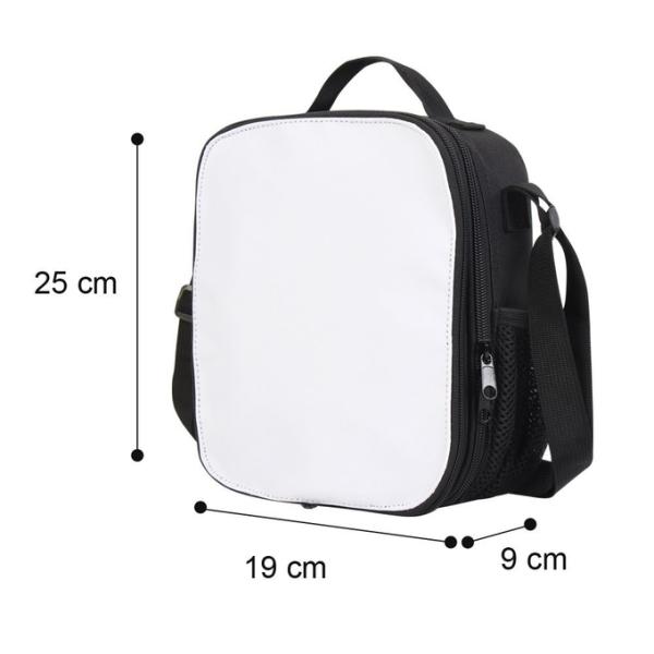 Custom Logo Sublimation Blank Insulated Lunch Tote Bag With Strap Heat Transfer Lunch Crossbody Bag Blanks