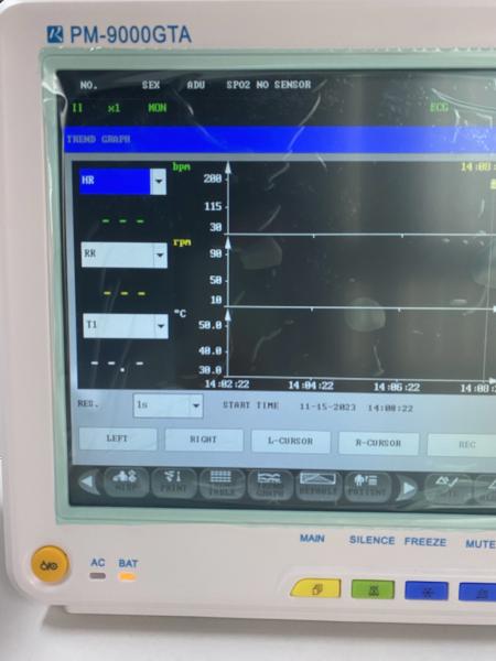 Monitor multiparametral para análise de ECG NIBP de 12,1 para uso hospitalar