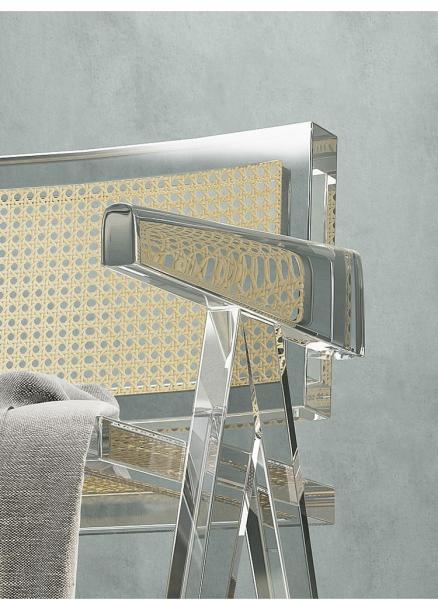 Modern Acrylic Stacking Kitchen Dining Room Arm Chair In Clear Fully Assembled Chair Transparent Plastic Dining
