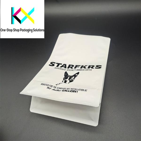 Square Bottom Coffee Packaging Bags 250g 500g 1kg Stand Up Pouches