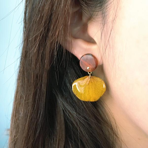 Korea Style Women Elegant Crystal Rhinestone Ear Stud Dry Ginkgo Leaves Cheap Silver Earring