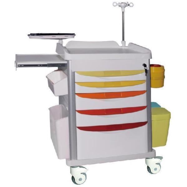 ODM Aluminum Nursing Trolley Crash Medical Emergency Cart