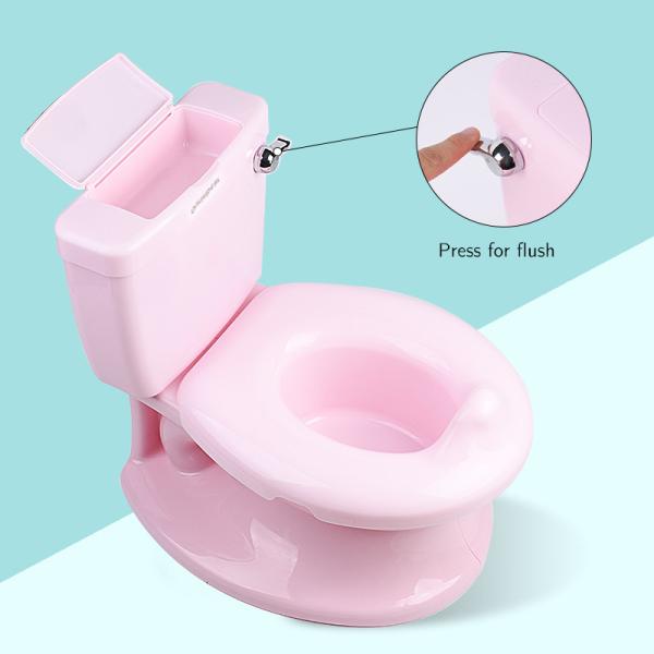 Crianças Simulação de banheiros com som de descarga Branco Azul Rosa Bebê Potty de Treinamento