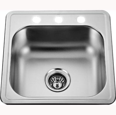 19X19 Inches Topmount Kitchen Sink For Studio Apartment Sound Proof Coating