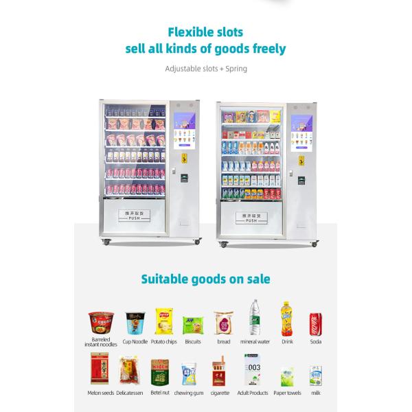 Convenient Snack And Beverage Vending Machine With 4500W Heating Power