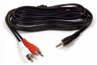3.5mm to 2rca av audio cable 6FT