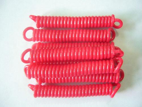 Thick PU 3mm Cord Diametre Red Color Plastic Safety Cable Semi-finished Elastic Spiral