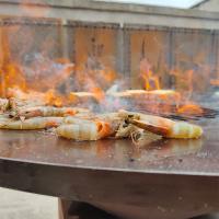 3.5ft Steel BBQ Grill  Corten Braziers Wood Burning Bbq Pit