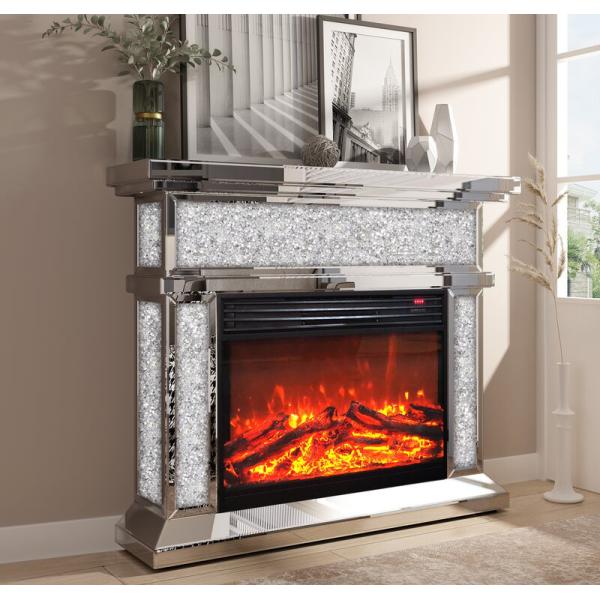 End Crystal Mirrored Fireplace Console Table Home Decor ODM
