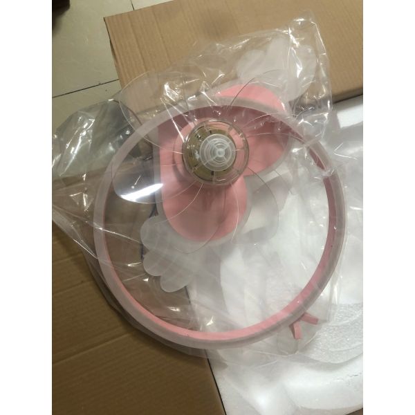 Quiet Fan Ceiling Light with Remote 6 Speeds Led Dimmable pink Kids Ceiling Fans with Lights(WH-CLL-54)