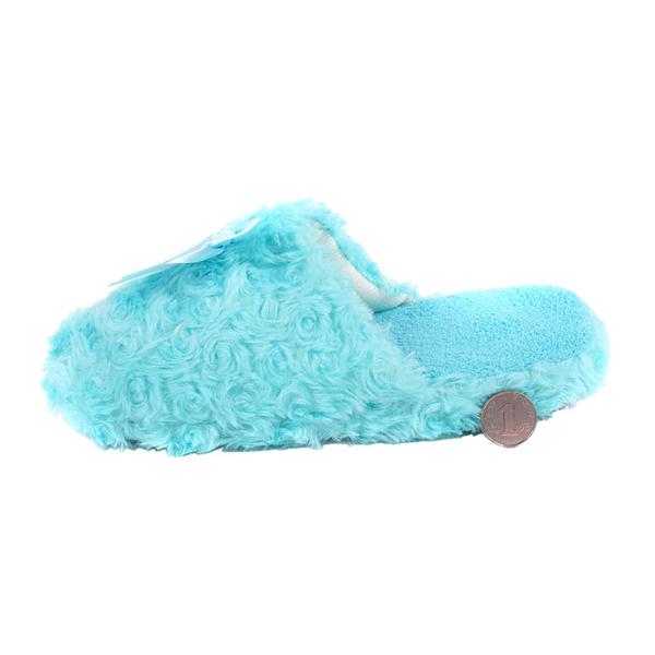 Close Toe Disposable House Slippers , Blue Plush Slippers For Women
