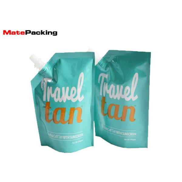 Stand Up Spout Pouch Aluminum Foil For Shampoo Sunscreen Lotion Beauty Products