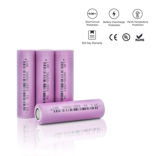 3C Max 3.6v 2500mah 18650 Lithium Ion Battery Lithium Cylindrical Cells