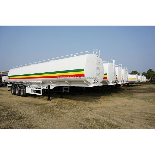 40000 Litres 3 Axle Fuel Tank Semi Trailer Four Compartments Heavy Duty Load
