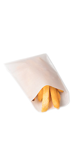 Kraft Paper Bags Flat Greaseproof Paper Bags Greaseproof Envelopes, Paper Snack Bags Cookie Bags Popcorn Bag