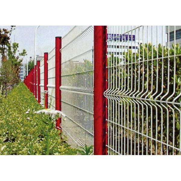 Peach Shape Powder Coated Wire Mesh With Folds / White 3d Fence Panel
