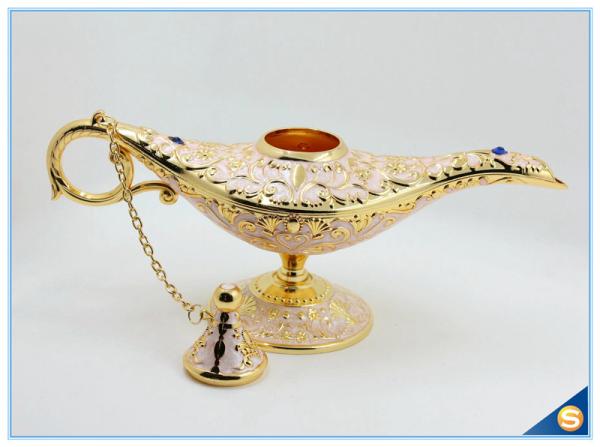 Middle East style metal aladdin lamp trinket box jewelry box for gift