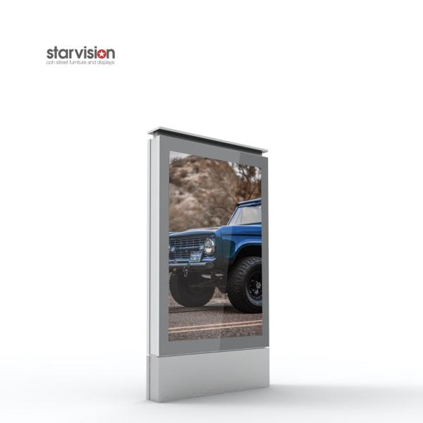 Floor Standing Railway Station Outdoor Digital Totem With LED Backlit