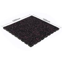 Chapas de piso de borracha de fitness quadrado preto DIY absorvente de impacto