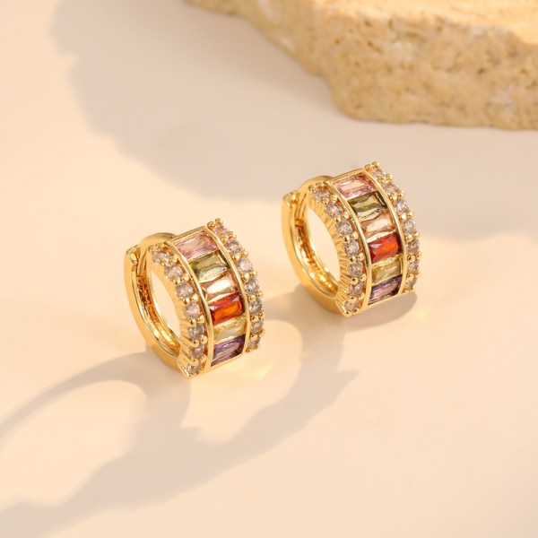 Multi Shape 14K Gold Plated Sow Shape Evil Eye Ear Buckles Earrings Jewelries for Jewelry Earrings
