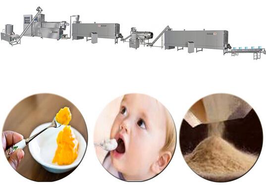 Baby Food Rice Powder Making Machine , Instant Nutritional Powder Food Production Equipment