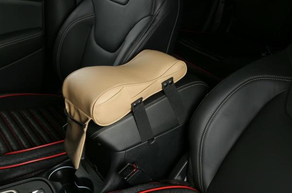PU Leather Organizer Memory foam  Car Armrest Cushion