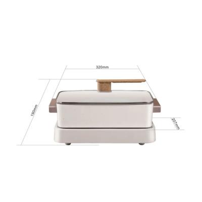 poêle électrique du grand non bâton 3.3L faisant frire le pot 220V