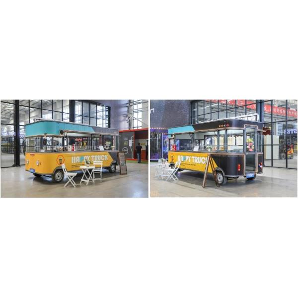 Big Mobile Food Truck With BBQ Grill Printing Shops