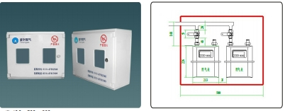 High-Strength 2-Gang SMC Gas Meter Box with Lock & ISO9001
