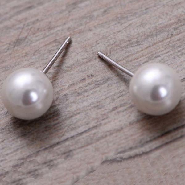 Women Fashion 925 Sterling Silver Shell Pearl Drop Tassels Earrings（057989）