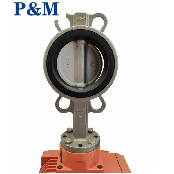 China ASTM A351 CF8/CF8M stainless steel ANSI standard wafer butterfly valve