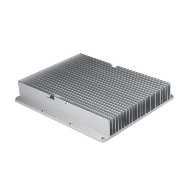 Extruded Skived Processed Fin Heat Sink Aluminum Profiles With Cnc Punching Holes