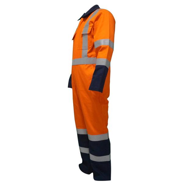 Chama alaranjada do franco da marinha - macacões resistentes do óleo retardador do Workwear CN88 12 da combinação