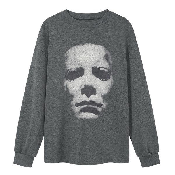 Embroidery Oversized  Women Tops Pullover Custom Logo Crew Neck Hoodies Sweatshirt