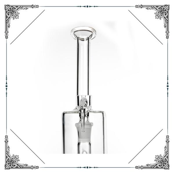 Glass Water Bubbler 10 Inches Gridded Inline Perc  Smoking Water Pipe Heady Thick Base