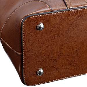 15.6 Inch Laptop Leather Tote Bag For Women PU Polyester Material