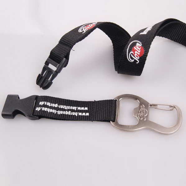 Sublimation Printed Beer Bottle Opener Lanyard Custom China factory wholesale price promotional items branding gifts