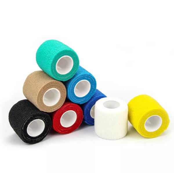 Animales autoadhesivo no tejido bandaje de patas de perro elástico Vetraps bandaje cohesivo colorido bandaje autoadhesivo deportivo no tejido elástico Vet Wrap