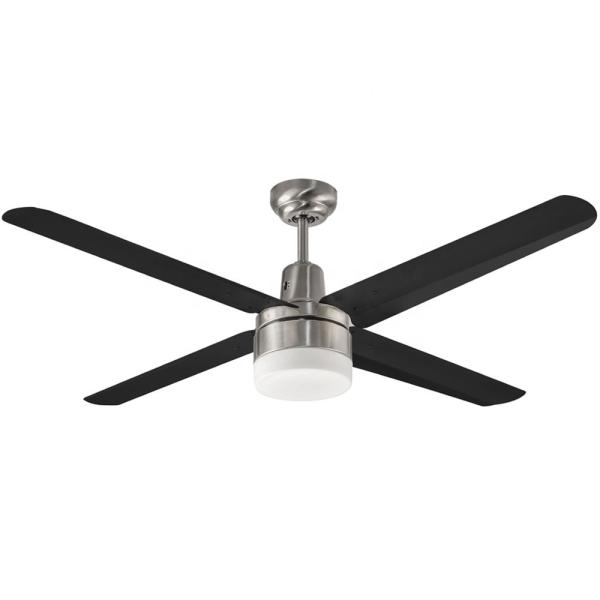 52 Brushed Nickel Iron Blades LED Ceiling Fan Light para Iluminação e Design de Circuitos