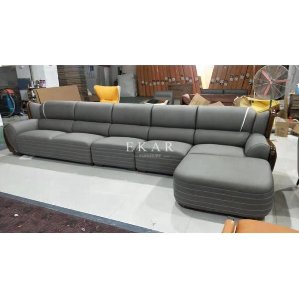 Latest Design Modern Italian Style L Shaped Corner Leather Sofa