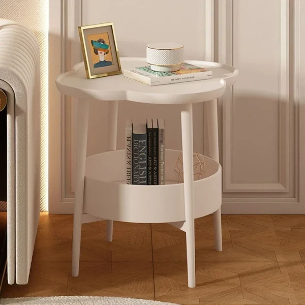 Living Room Coffee Bedside Simple Modern Side Table with Storage Shelf